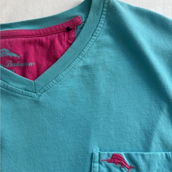 Tommy Bahama Crew Neck Pocket T-Shirt Regular Fit River Blue Men's Size M - Picture 6 of 9